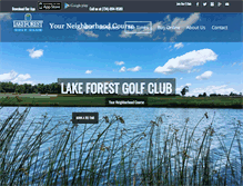 Tablet Screenshot of lakeforestgc.com